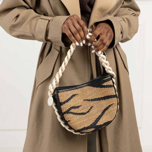 Stella Mccartney Crossbody bags Small Shoulder Bag Rafia Jacquard in bruin