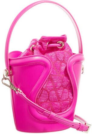 Valentino Garavani Bucket bags La Cinquieme Bucket Bag of Toile Iconographe in roze