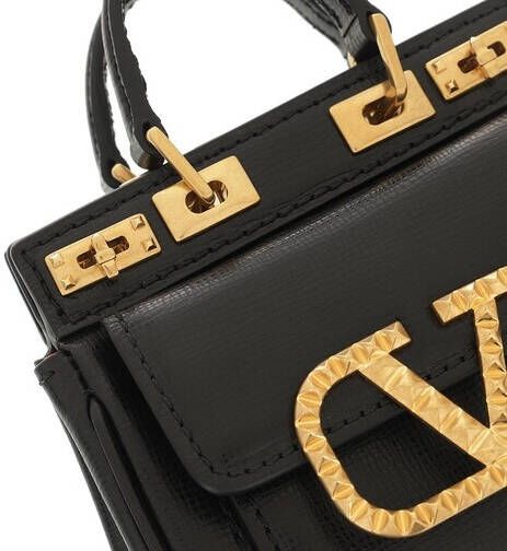 Valentino Garavani Satchels Rockstud Alcove Mini Handle Bag in zwart