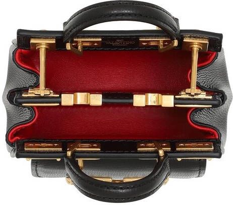 Valentino Garavani Satchels Rockstud Alcove Mini Handle Bag in zwart