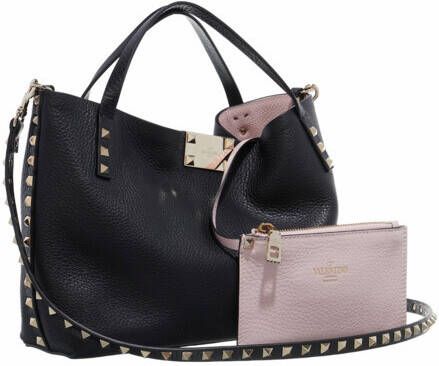 Valentino Garavani Shoppers & Totes Rockstud Tote Bag Leather in zwart
