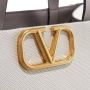 Valentino Garavani Totes Two Tone Canvas And Leather V Logo Handbag in grijs - Thumbnail 3
