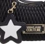 Versace Jeans Couture Zwarte leren schoudertas met gouden logo plaat Black Dames - Thumbnail 4