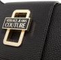 Versace Jeans Couture Zwarte Leren Cruelty-Free Tas met Gouden Logo Black Dames - Thumbnail 3