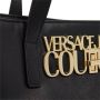 Versace Jeans Couture Zwarte reliëftas met gouden details en afneembare band Black Dames - Thumbnail 3