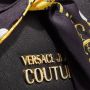 Versace Jeans Couture Zwarte Handtas met Bedrukte Sjaal en Afneembare Schouderband Black Dames - Thumbnail 6