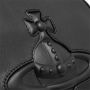 Vivienne Westwood Zwarte Leren Schoudertas met Ingelegd Logo Black Dames - Thumbnail 4