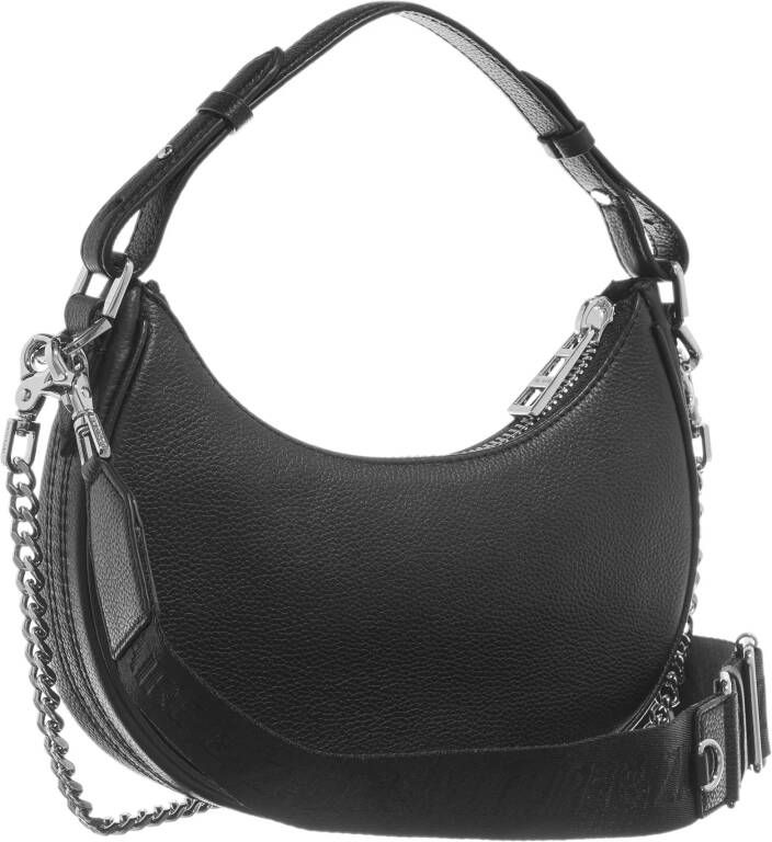 Zadig & Voltaire Hobo bags Moonrock Grained Leather in zwart