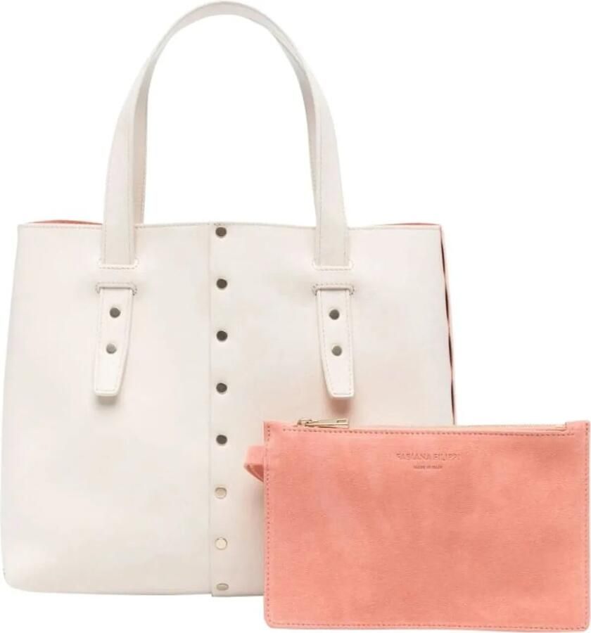 Fabiana Filippi Hobo bags Structured Shoulder Bag With Decorative Studs in wit - Foto 3