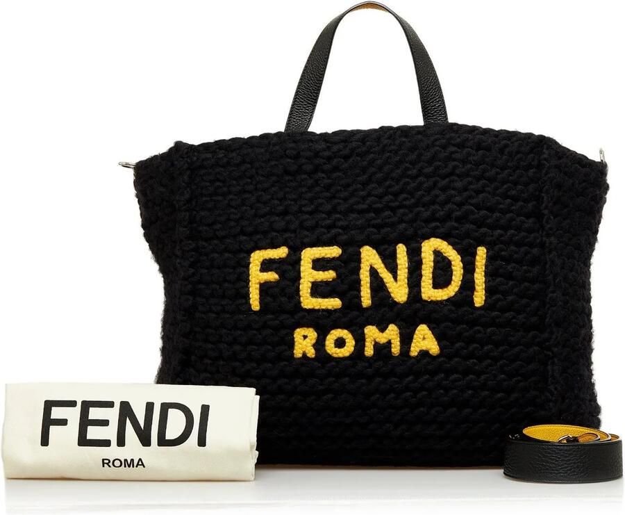 Fendi Hobo bags 2012-present Wool Satchel in zwart