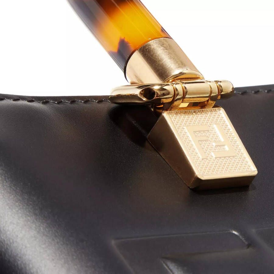 Fendi Satchels Small Leather Boston Bag in zwart