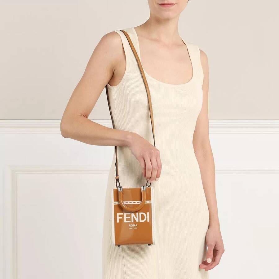 Fendi Satchels Sunshine Mini Shopper in beige