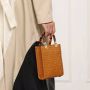 Fendi Satchels Sunshine Mini Shopping Bag FF in bruin - Thumbnail 1