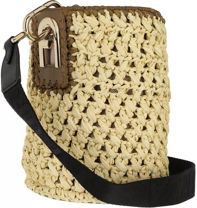 Furla Bucket bags Lipari S Bucket Bag Tessuto Rafia Uncinett in beige