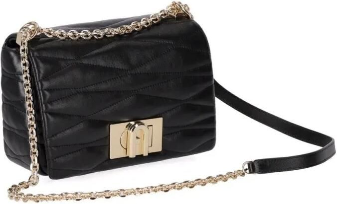Furla Gewatteerde Zwarte Crossbody Tas met Draaislot Black Dames - Foto 2