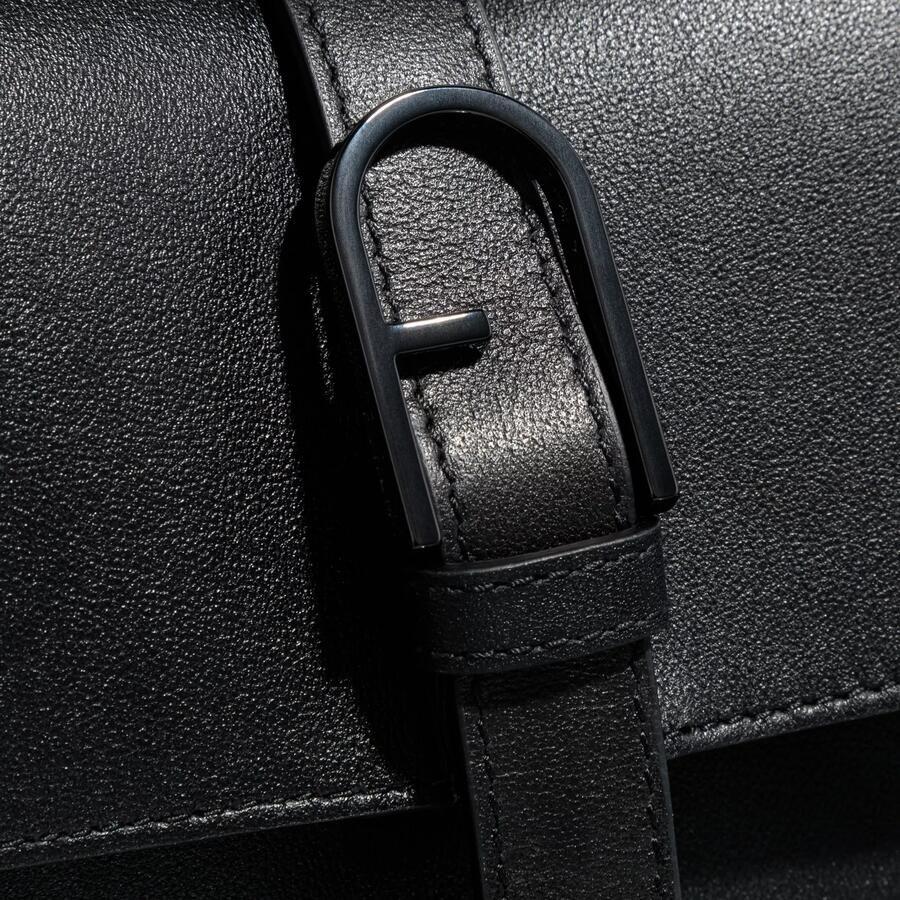 Furla Zwarte leren handtas met afneembaar handvat en schouderriem Black Dames - Foto 5
