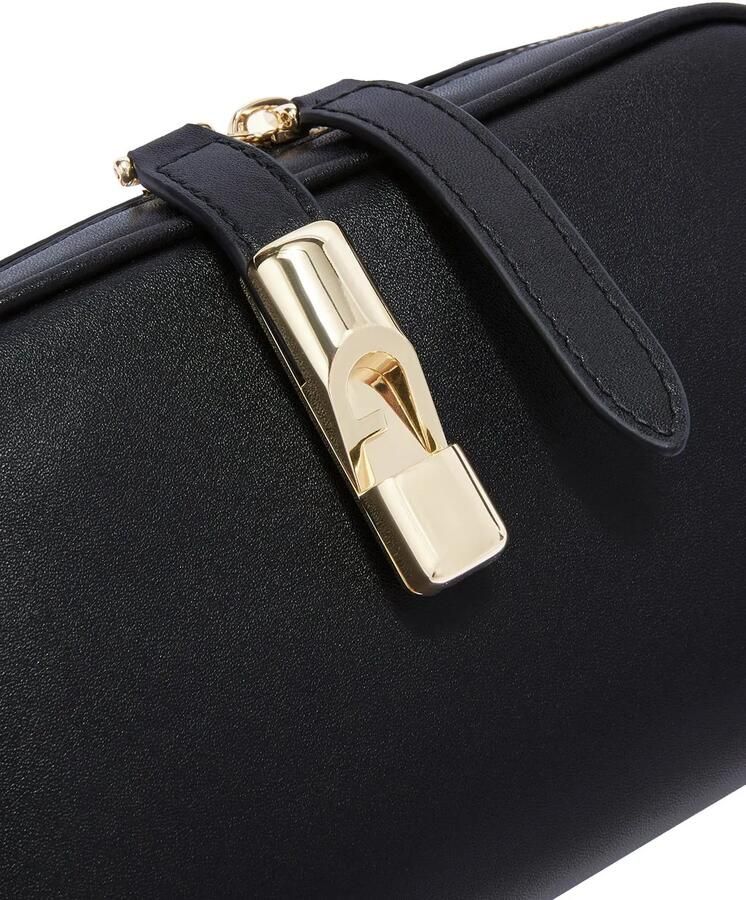 Furla Zwarte Mini Crossbody Tas met Gouden Cilinder Black Dames - Foto 6