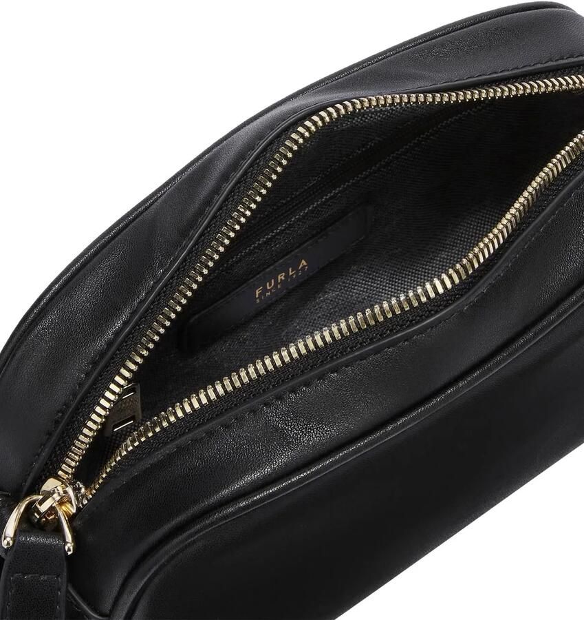 Furla Zwarte Mini Crossbody Tas met Gouden Cilinder Black Dames - Foto 5