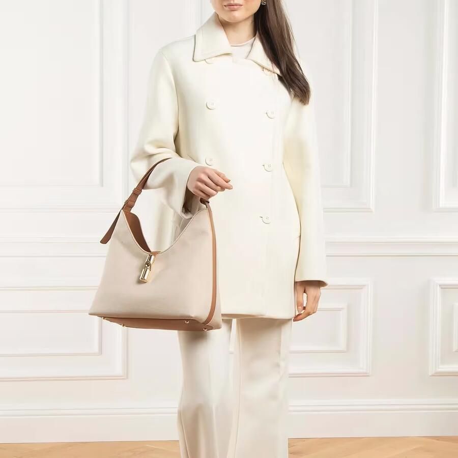 Furla Canvas Hobo Tas in Natuur Brandy Kleur Brown Dames - Foto 3