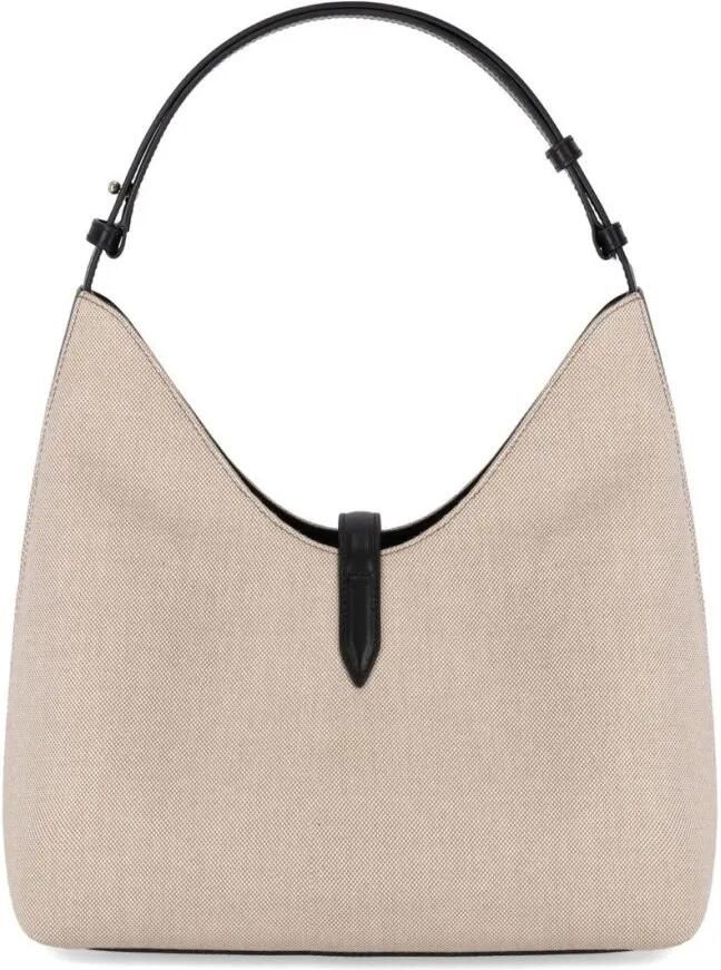 Furla Elegante stoffen tas met leren accenten Beige Dames - Foto 5