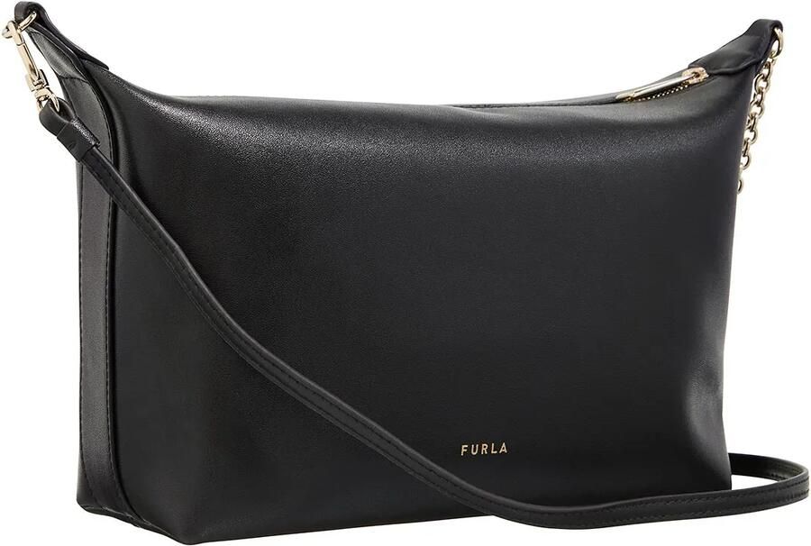 Furla Zwarte Schoudertas met Kettingband Black Dames