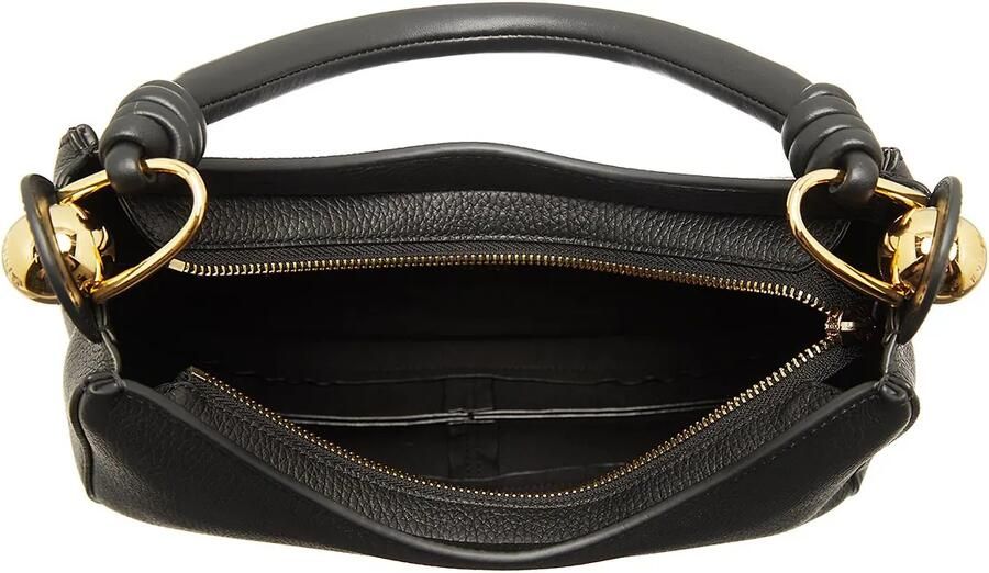 Furla Zwarte leren schoudertas met gouden rits Black Dames - Foto 3