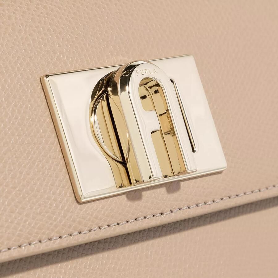 Furla Mini Top Handvat Cocco Tas Beige Dames