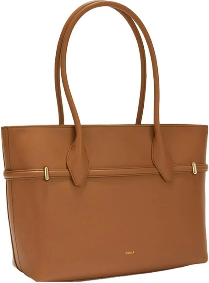 Furla Bruine leren Shopper met Interlocking Hardware Brown Dames - Foto 3