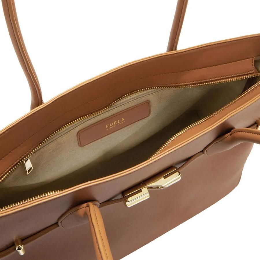 Furla Bruine leren Shopper met Interlocking Hardware Brown Dames - Foto 2