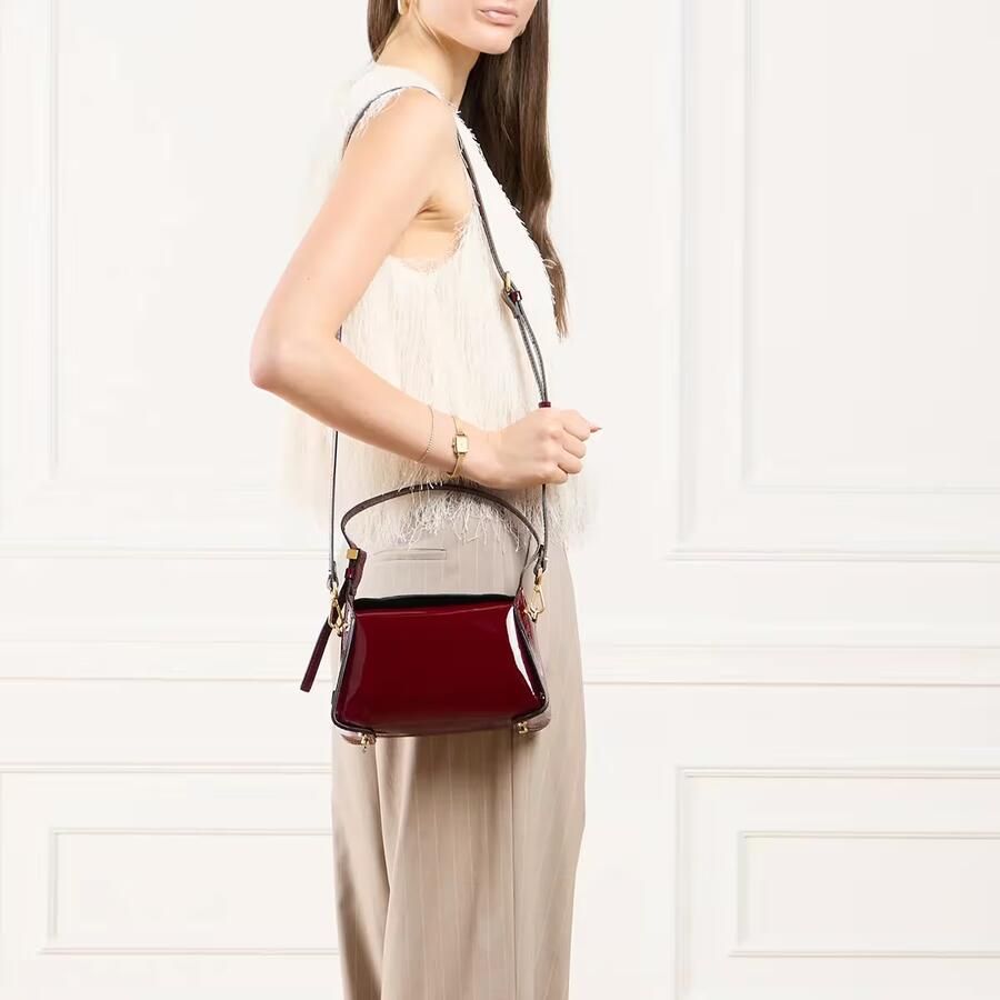 Gianni Chiarini Lakleren handtas Penelope bordeaux - Foto 2