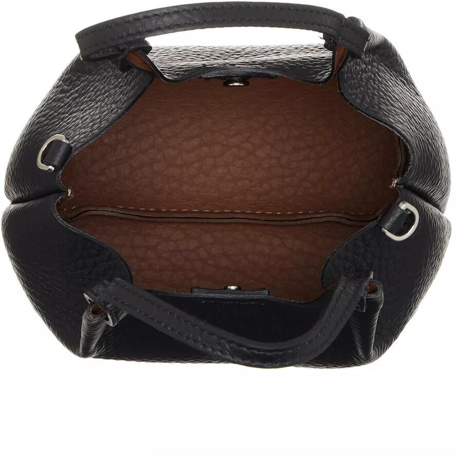 Gianni Chiarini Gestructureerde Leren Zwarte Schoudertas Black Dames - Foto 2