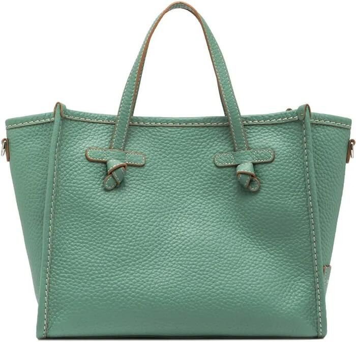 Gianni Chiarini Shoppers & Totes Marcella Structured Green Calf Leather Shoulder Ba in groen
