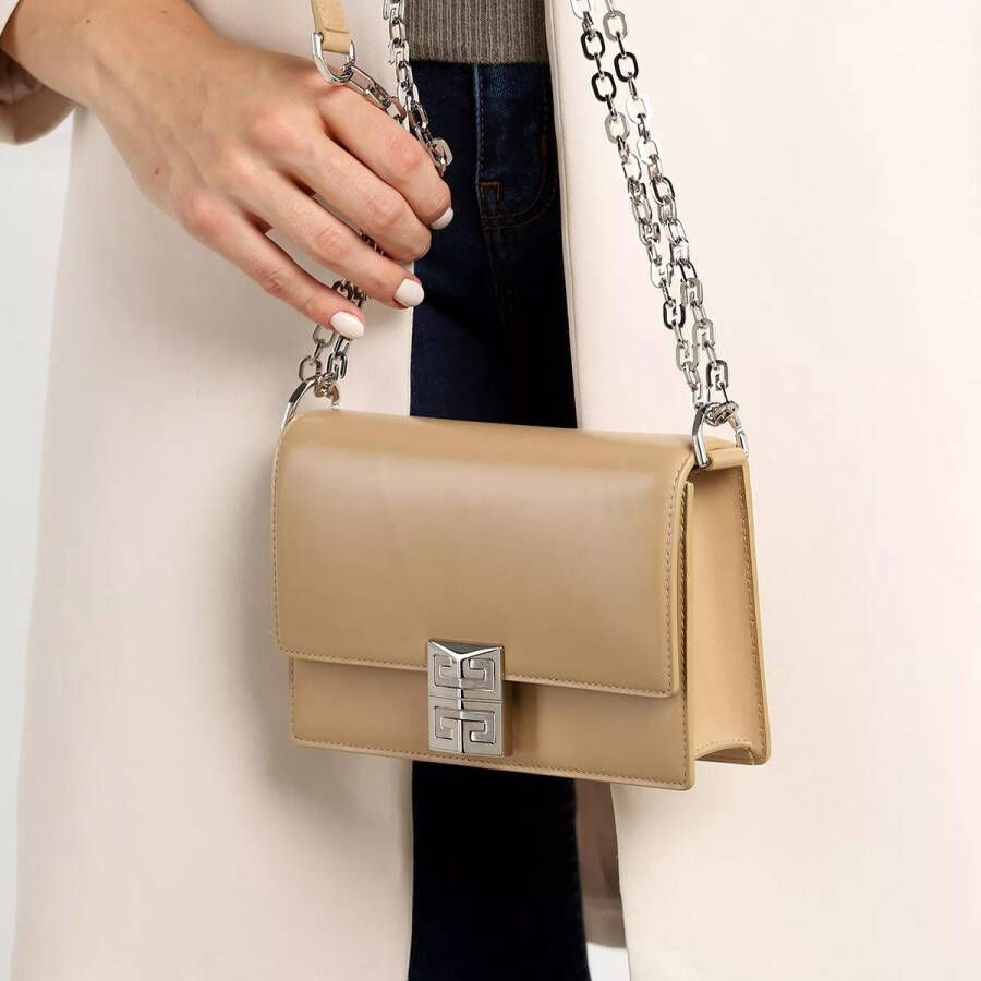 Givenchy Crossbody bags Small 4G Box Chain Crossbody Bag Leather in beige