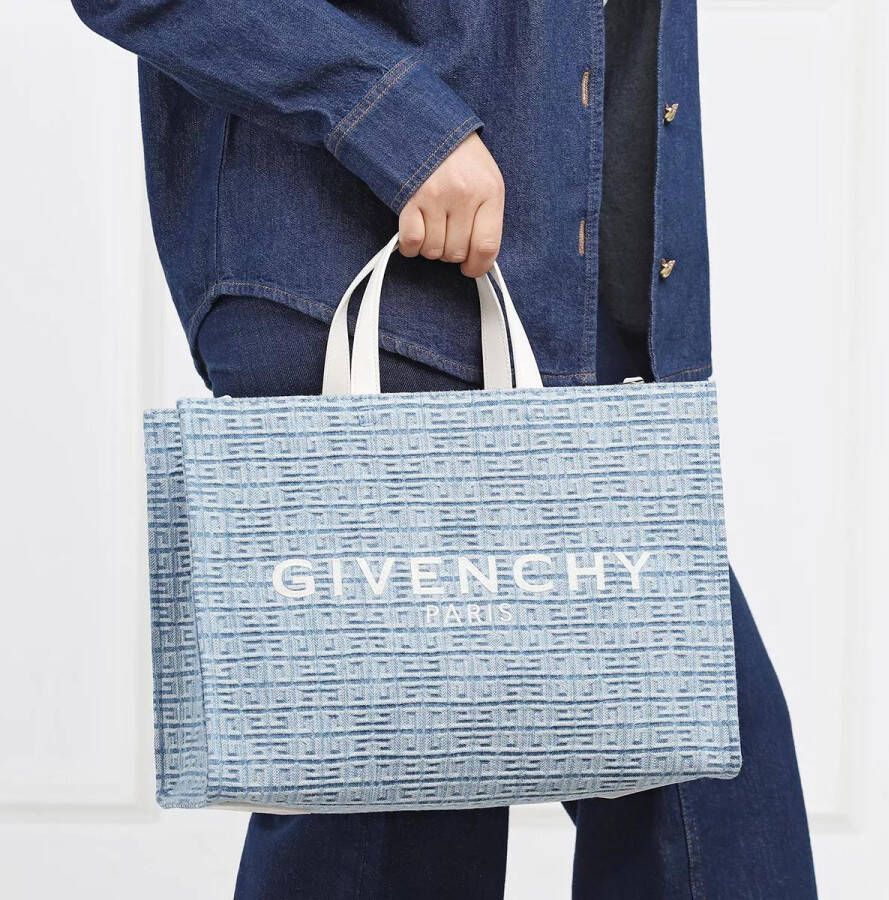 Givenchy Shoppers Medium G Tote shopping Bag 4G denim in blauw