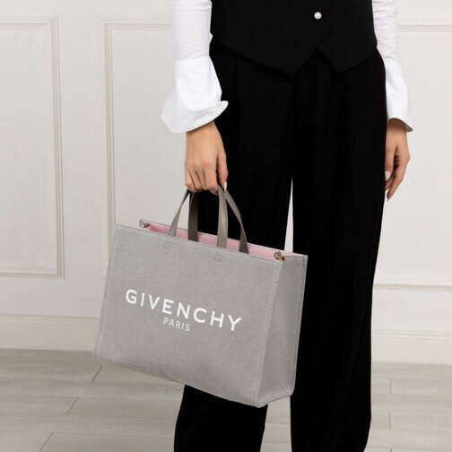 Givenchy Shoppers Medium G Tote Shopping Bag Canvas in gray