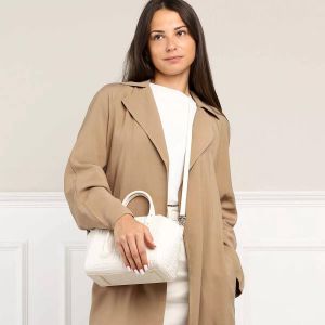 Givenchy Totes Mini Antigona Lock Handle Bag In Box Leather in white