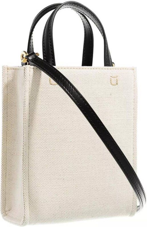 Givenchy Totes Mini G-Tote Shopping Bag In Washed Canvas in crème