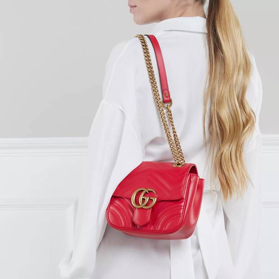 Gucci Crossbody bags GG Marmont Mini Shopper in rood