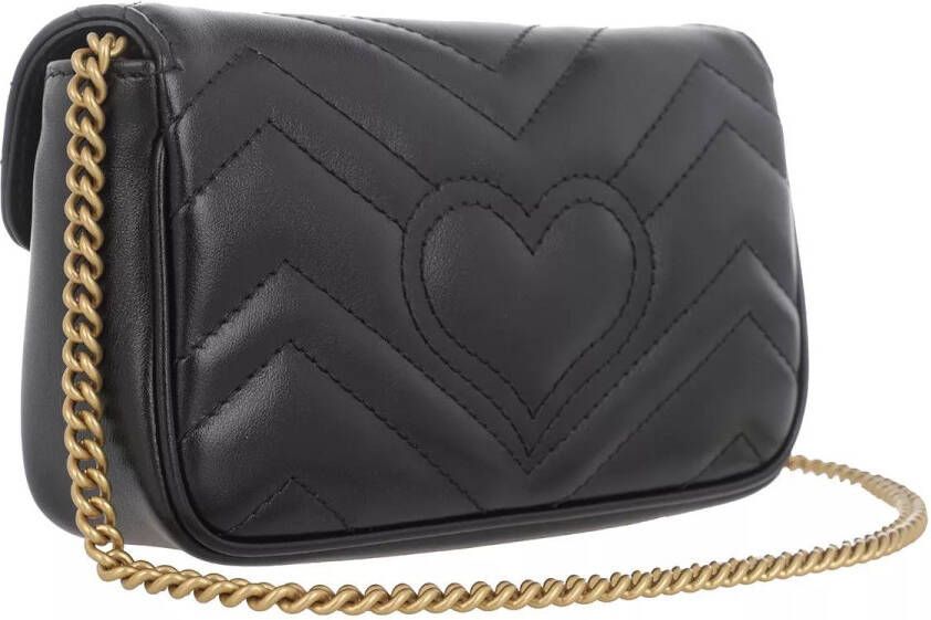 Gucci Crossbody bags GG Matelassé Marmont Mini Crossbody Bag Leather in zwart