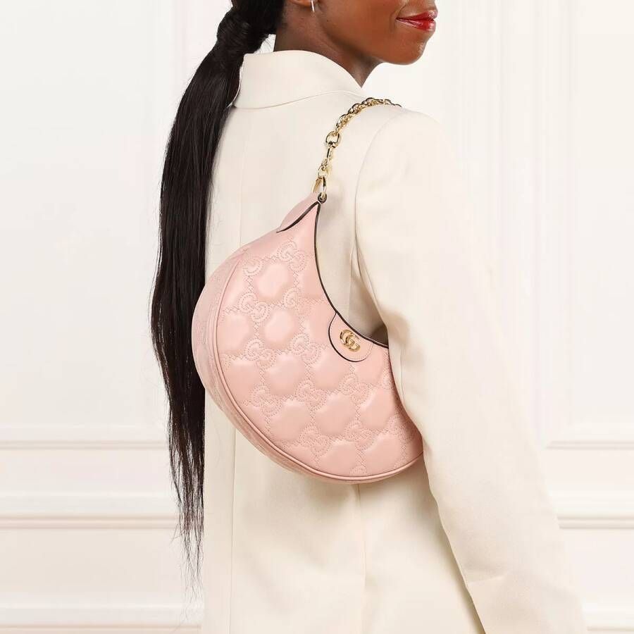 Gucci Crossbody bags GG Shoulder Bag Matelassé Leather in poeder roze