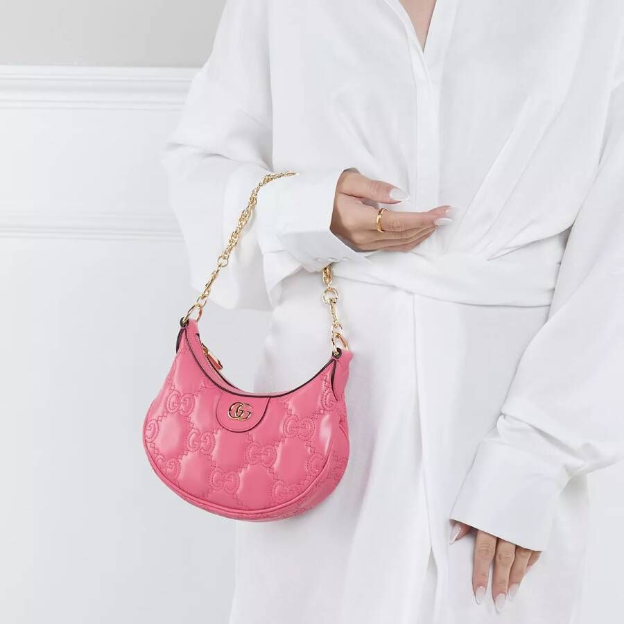 Gucci Crossbody bags Mini GG Shoulder Bag Matelassé Leather in roze