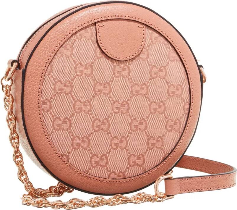 Gucci Crossbody bags Ophidia GG Mini Round Shoulder Bag in poeder roze