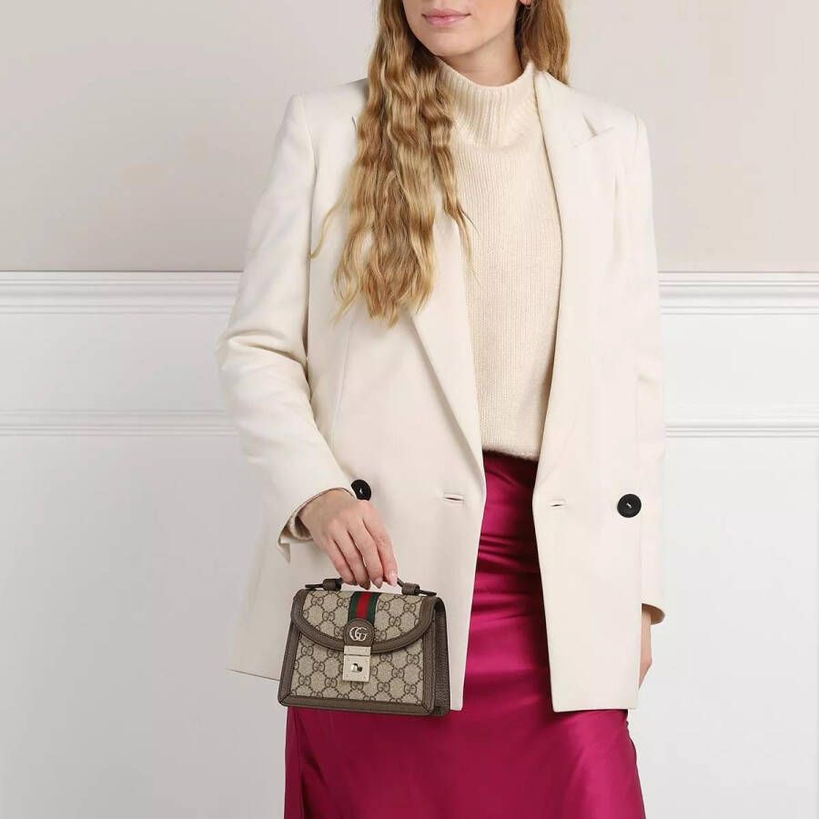 Gucci Crossbody bags Ophidia Mini Shoulder Bag Canvas in bruin