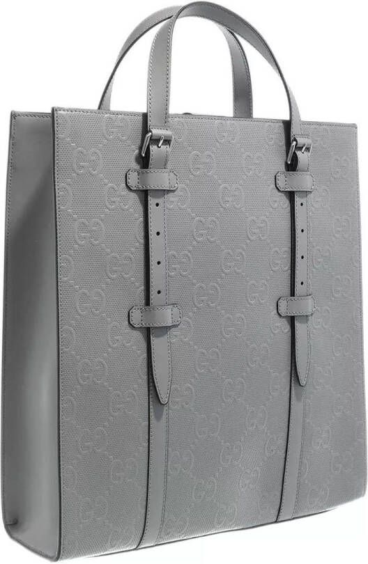 Gucci Totes GG Embossed Medium Tote Bag in grijs