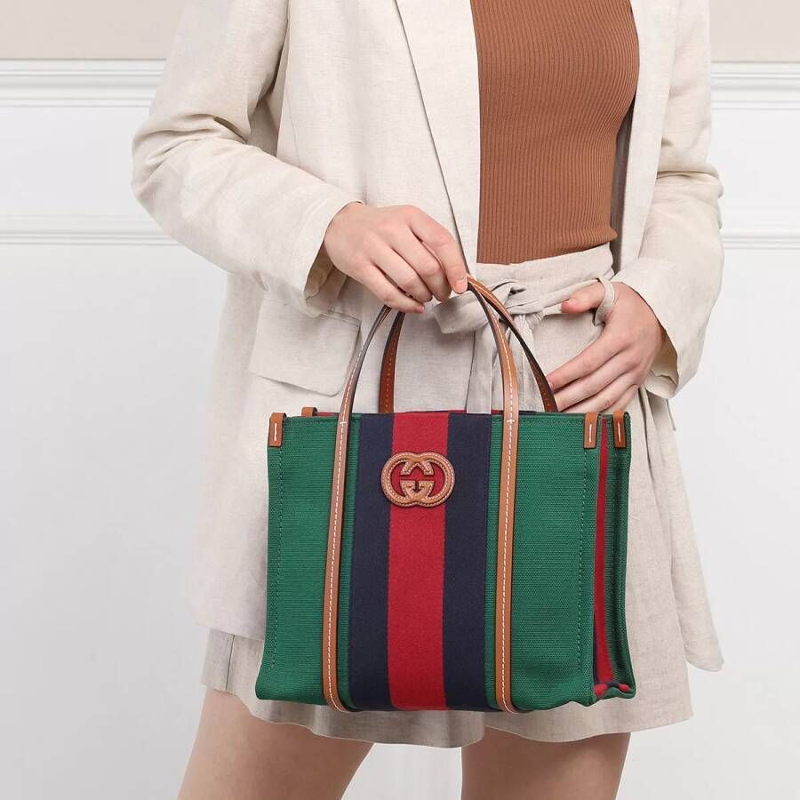 Gucci Totes Tote Canvas Web in groen
