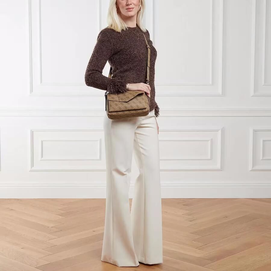 Guess Crossbody bags Eco Brenton Flap Shoulder Bag in bruin