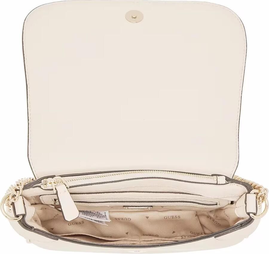 Guess Witte Synthetisch Leren Shopper Tas Beige Dames