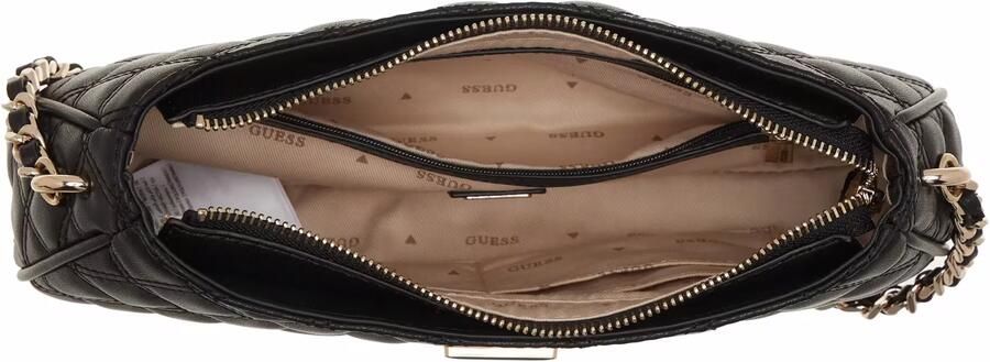 Guess Elegante zwarte schoudertas met gouden details Black Dames - Foto 5