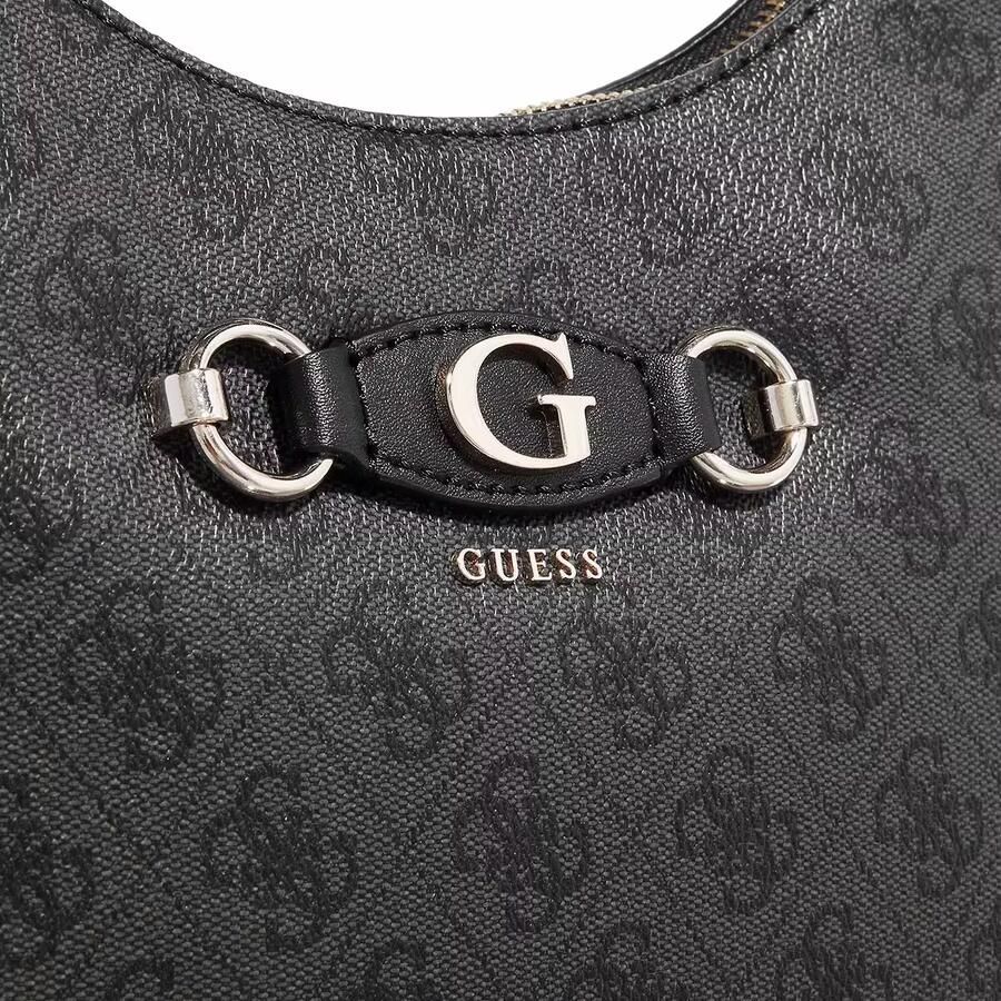 Guess Elegante zwarte schoudertas met gouden details Black Dames