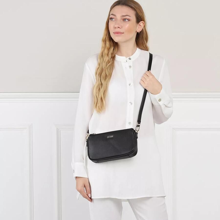 Guess Crossbody bags Noelle Dbl Pouch Crossbody in zwart